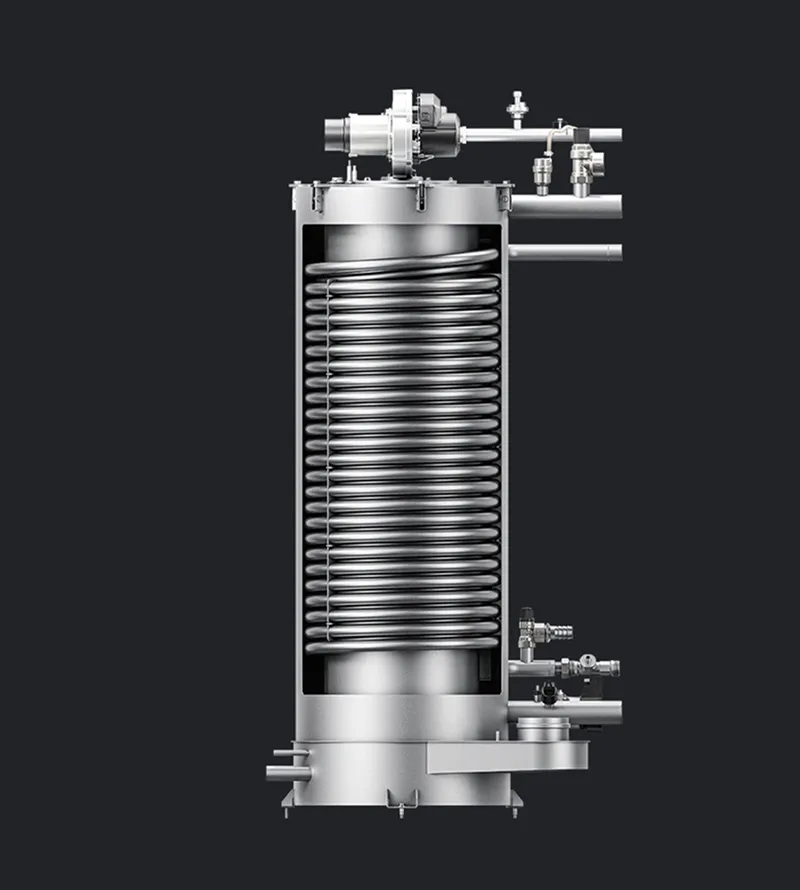 Coil Fire Tube — Puissance de condensation, <br> eau chaude sanitaire et résistance à la corrosion.